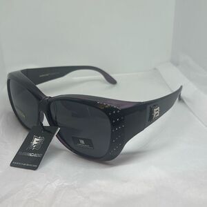 Barricade PZ-BAR617 Women’s Sunglasses – Rhinestone Detail | Butterfly Oval Fram